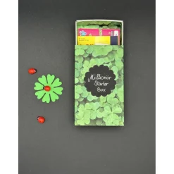 Millionär Starter Box Geldgeschenk – Originelle Geschenkidee mit Glücksklee & Losen