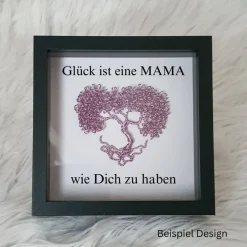 Mini Drahtbaum Geschenk/ Muttertag / Personalisierter Bilderrahmen / Lebensbaum /Geschenkidee Mama