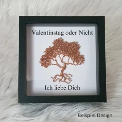 Mini Drahtbaum Geschenk/ Valentinstag / Personalisierter Bilderrahmen / Lebensbaum /Geschenkidee