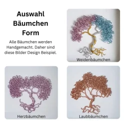 Mini Drahtbaum Geschenk zur Taufe / Taufbaum/ Personalisierter Bilderrahmen / Lebensbaum /Taufrahmen