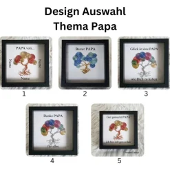 Mini Drahtschneckenbaum Geschenk/ Vatertag / Personalisierter Bilderrahmen / Lebensbaum /Geschenkidee Papa
