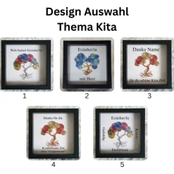 Mini Drahtschneckenbaum Geschenk/ Kindergarten / Personalisierter Bilderrahmen / Lebensbaum Erzieher  /Geschenkidee Kita