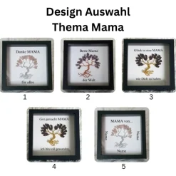 Mini Edelsteinbaum Geschenk/ Muttertag / Personalisierter Bilderrahmen / Lebensbaum /Geschenkidee Mama