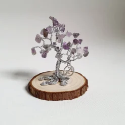 Mini Glücksbaum im Zeichen des Schützen - Kleiner Drahtbaum mit Edelsteinen Splittern - Sternzeichenbaum