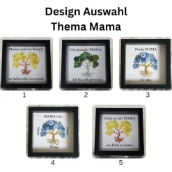 Mini Knopfbaum Geschenk/ Muttertag/ Personalisierter Bilderrahmen / Lebensbaum /Geschenkidee Mama