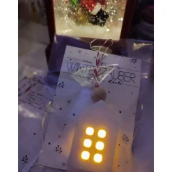 Mini Lichthäuser aus Raysin - Dekohäuschen mit Ballonlicht