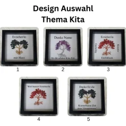 Mini Perlenbaum Geschenk/ Kindergarten / Personalisierter Bilderrahmen / Lebensbaum Erzieher  /Geschenkidee Kita