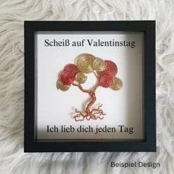 Mini Schneckenbaum Geschenk/ Valentinstag/ Personalisierter Bilderrahmen / Lebensbaum /Geschenkidee