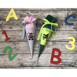 Mini Schultüte; Geschwistertüte; Kiga-Tüte nach Wunsch