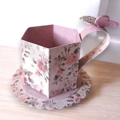 Mini Tassen Set mit Umschlag – Deko Minitasse als Gastgeschenk, Mitbringsel & Geldgeschenk