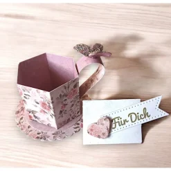 Mini Tassen Set mit Umschlag – Deko Minitasse als Gastgeschenk, Mitbringsel & Geldgeschenk