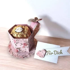 Mini Tassen Set mit Umschlag – Deko Minitasse als Gastgeschenk, Mitbringsel & Geldgeschenk