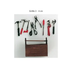 Mini Werkzeugkasten gefüllt 9-teiliges Set