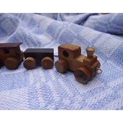 Miniatur Eisenbahn Holzzug Zug Lokomotive Waggon Holz