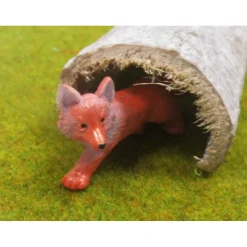 Miniatur Fuchs Deko – Perfekt für Puppenhaus, Basteln & Krippenbau – Länge 7,5 cm