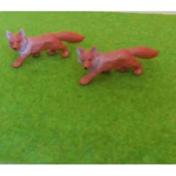 Miniatur Fuchs Deko – Perfekt für Puppenhaus, Basteln & Krippenbau – Länge 7,5 cm