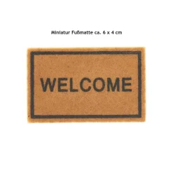 Miniatur Fußmatte 6 x 4 cm | Zubehör Wichteltür | Miniwelten