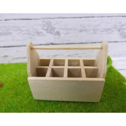 Miniatur Garten Werkzeugkiste mit Werkzeug – Deko & Basteln für Feengarten & Puppenhaus