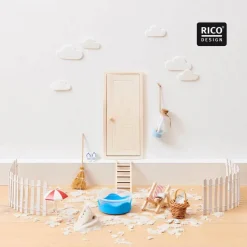 Miniatur Holzzaun weiß 25 cm | Zubehör Wichtelwelt