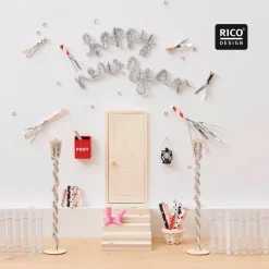 Miniatur Holzzaun weiß 25 cm | Zubehör Wichtelwelt