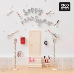 Miniatur Korb hell mit Henkel 4,5x4,5x6,5 cm | Mini Henkelkorb | Wichtelzubehör