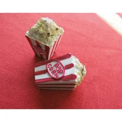 Miniatur Popcorn Becher Deko – Bastelmaterial & Tischdeko für Gutscheine & Filmabende