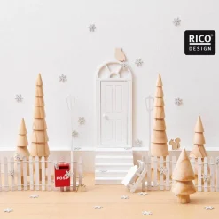 Miniatur Schlitten weiß 75x40x25mm | Zubehör Wichteltür