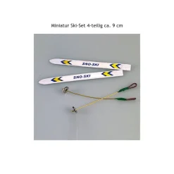 Miniatur Ski mit Skistöcken 4-teilig