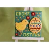 Minibild Collage  FROHE OSTERN  Küken und Osterei auf einem Minikeilrahmen Geschenk zu Ostern Osterdeko