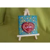 Minibild LOVE Acrylmalerei Keilrahmen Staffelei Geschenk zu Muttertag Valentinstag für Verliebte