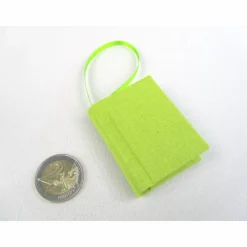 Minibuch Dekoration, kiwi-grün, Mini-Notizbuch, handgefertigt