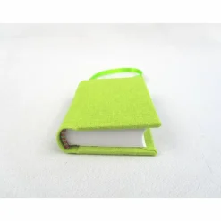 Minibuch Dekoration, kiwi-grün, Mini-Notizbuch, handgefertigt