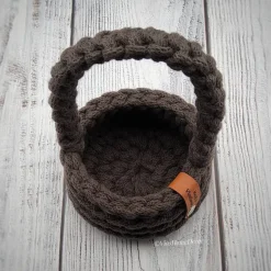 Mini-Geschenkkorb gehäkelt – handgemachter Korb, ideal zum Verschenken & als Gastgeschenk