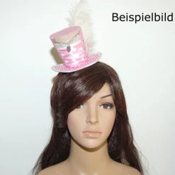 Mini-Hütchen - Gothic Fascinator Ast mit Fledermäusen Rosen gestreift
