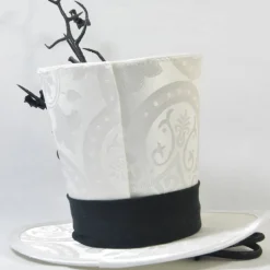 Mini-Hütchen - Gothic Fascinator Hochzeit Fledermäuse Rosen