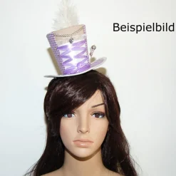 Mini-Hütchen - Gothic Fascinator Hochzeit Fledermäuse Rosen