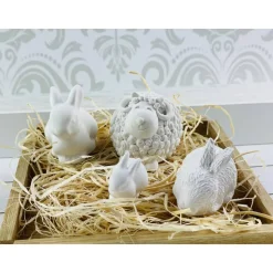 Minimalistische Osterhasen – Kleine Keraflott-Dekofiguren in Weiß