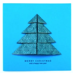 Minimalistische Weihnachtskarte - Weihnachtsbaum