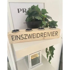 Minimalistischer Adventskranz aus Upcycling Holz – Nachhaltiges Design