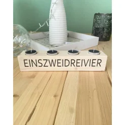 Minimalistischer Adventskranz aus Upcycling Holz – Nachhaltiges Design