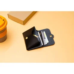 Minimalistischer Leder Geldbeutel (für Herren / Damen). Schlanke Herren Brieftasche. Geschenk für ihn.