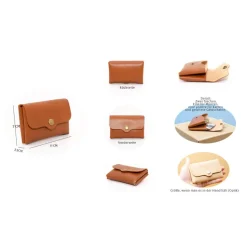 Minimalistischer Leder Geldbeutel (für Herren / Damen). Schlanke Herren Brieftasche. Leder Etui. Geschenk