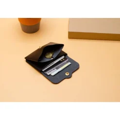 Minimalistischer Leder Geldbeutel (für Herren / Damen). Schlanke Herren Brieftasche. Leder Etui. Geschenk