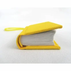Mini-Notizbuch, Dekoration, gelb, Minibuch, handgefertigt