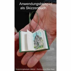 Mini-Notizbuch, Dekoration, sonnenschein-gelb, Minibuch, handgefertigt