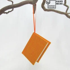 Mini-Notizbuch, Dekoration, sonnenschein-gelb, Minibuch, handgefertigt