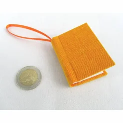 Mini-Notizbuch, Dekoration, sonnenschein-gelb, Minibuch, handgefertigt