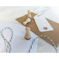 Ministempelset Elfenschuhe | 3 Stempel mit 12mm Durchmesser | Holzstempel Weihnachten / Advent