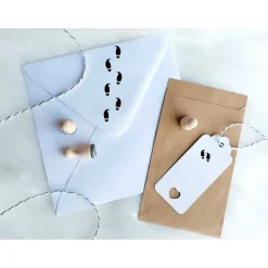 Ministempelset Wichtelschuhe | 3 Stempel mit 12mm Durchmesser | Holzstempel Weihnachten Advent | Wichtel Fußspuren Fußab