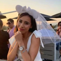 Minnie Maus Haarreif, Schleife, Maus Ohren, JGA, Geburtstag, Pailletten Ohren, Schleife, Junggesellenabschied